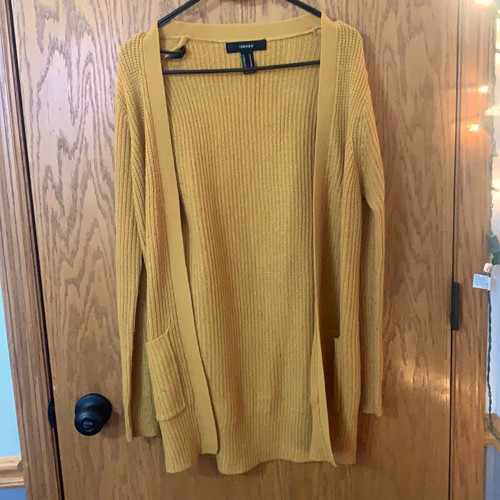 Mustard yellow cardigan
